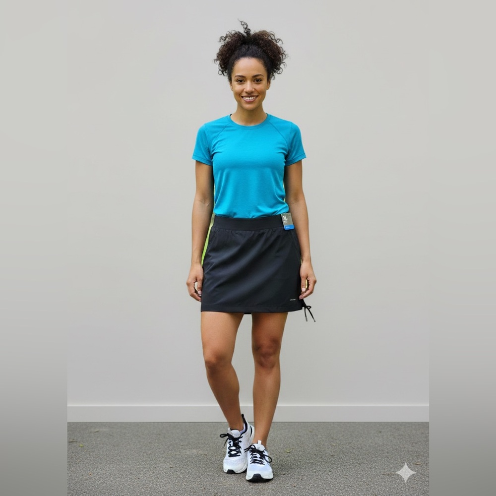 Columbia Black Anytime Casual Skort XL Active Fit Omni-Shade UPF 50 NWT